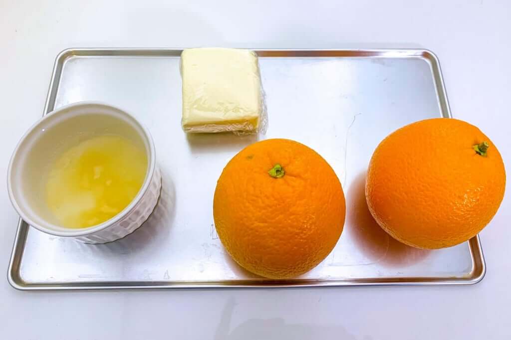 丸ごとオレンジのレアチーズケーキ_下準備