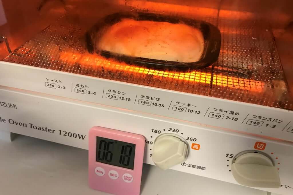 トースターで焼くプレート長方形_もうちょいかな_2019-04-27